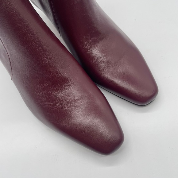 NEW Madewell The Dimes Kitten Heel Boots Women 9 Burgundy Deep Merlot Leather - Picture 6 of 7